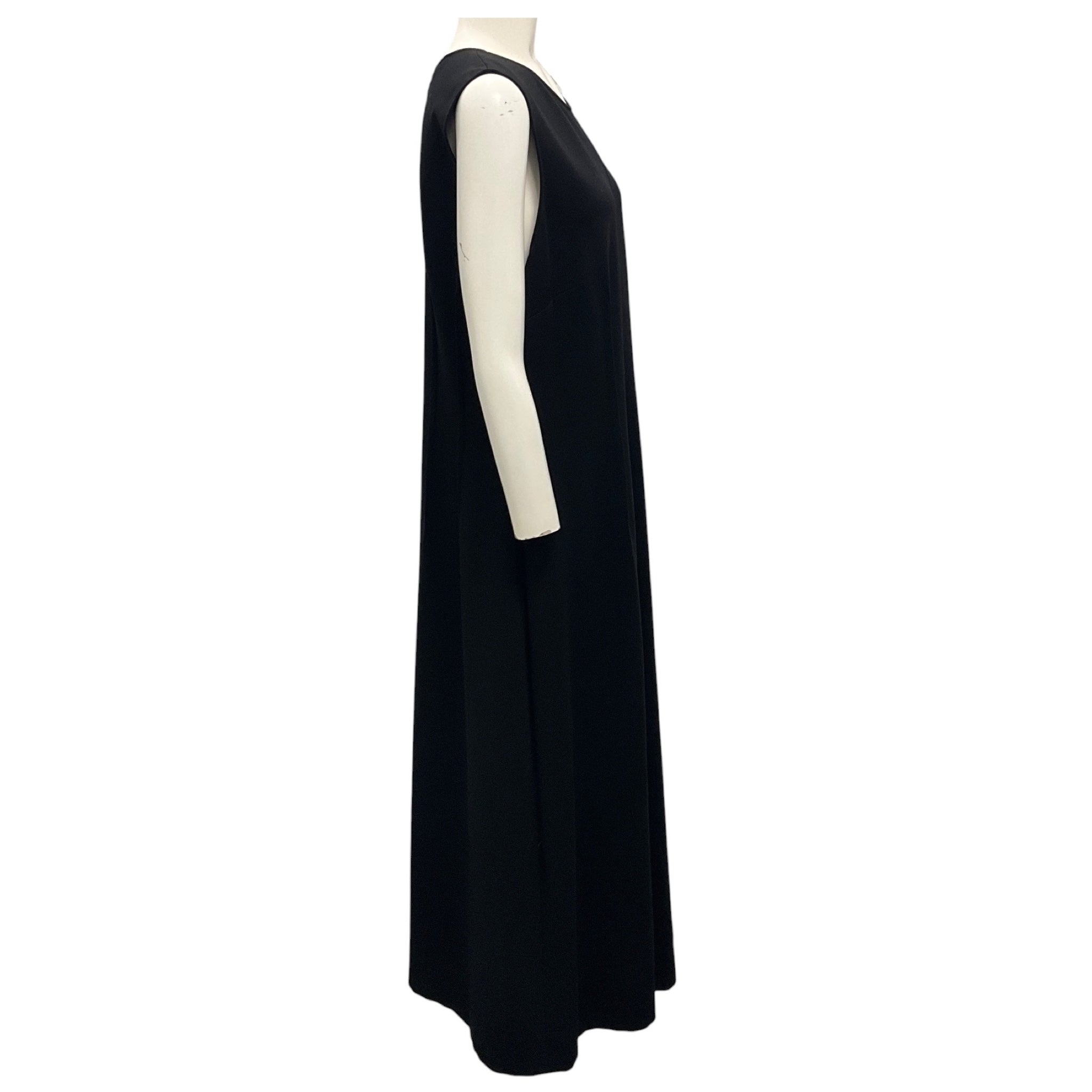 Lafayette 148 New York Black Sleeveless Stretch Jersey Maxi Dress