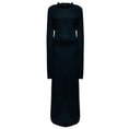 Load image into Gallery viewer, Ferragamo Black Cowl Neck Long Sleeved Jersey Maxi Dress
