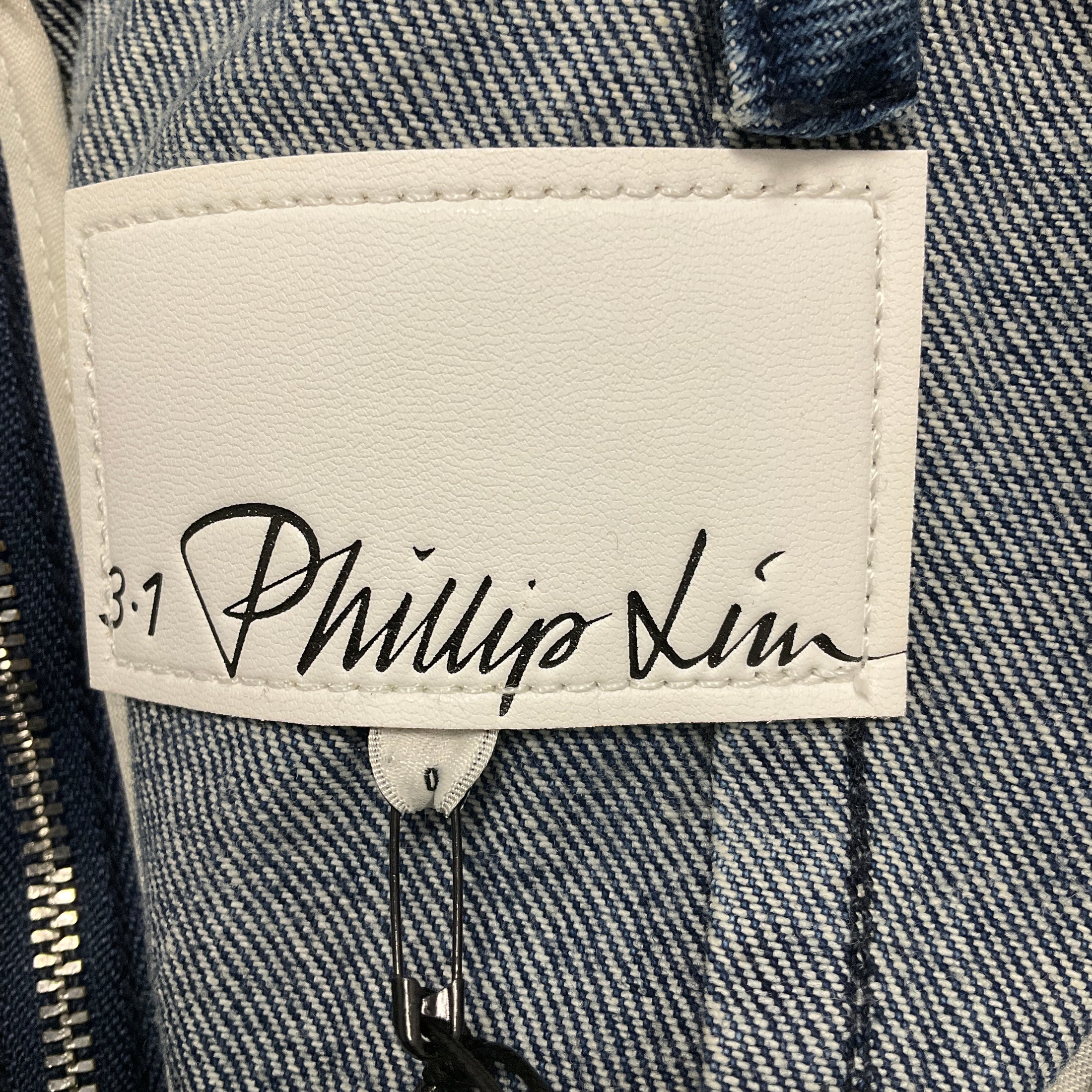 3.1 Phillip Lim Blue Denim Slip Dress with Lace