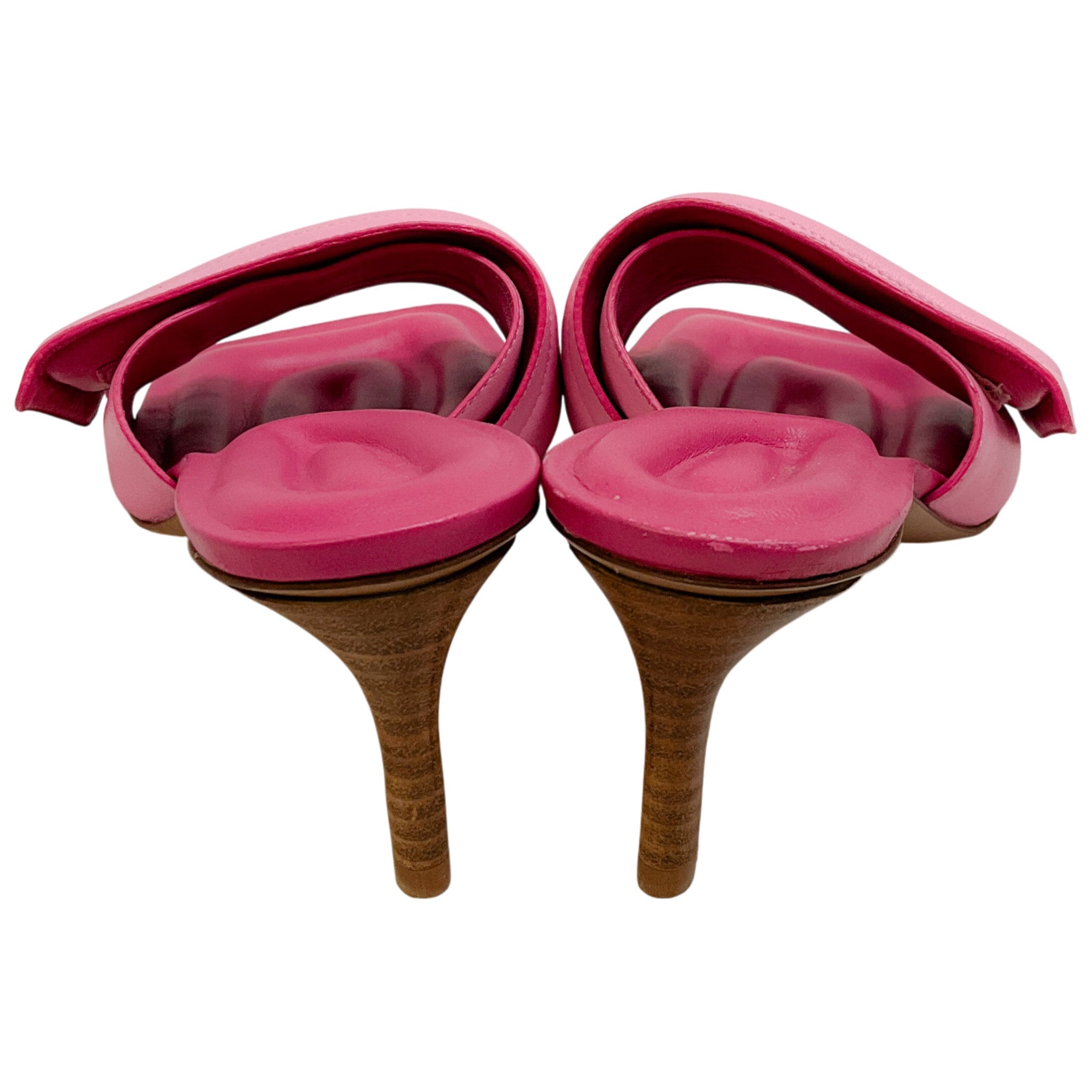 Jacquemus Pink Leather Piscine Heeled Sandals