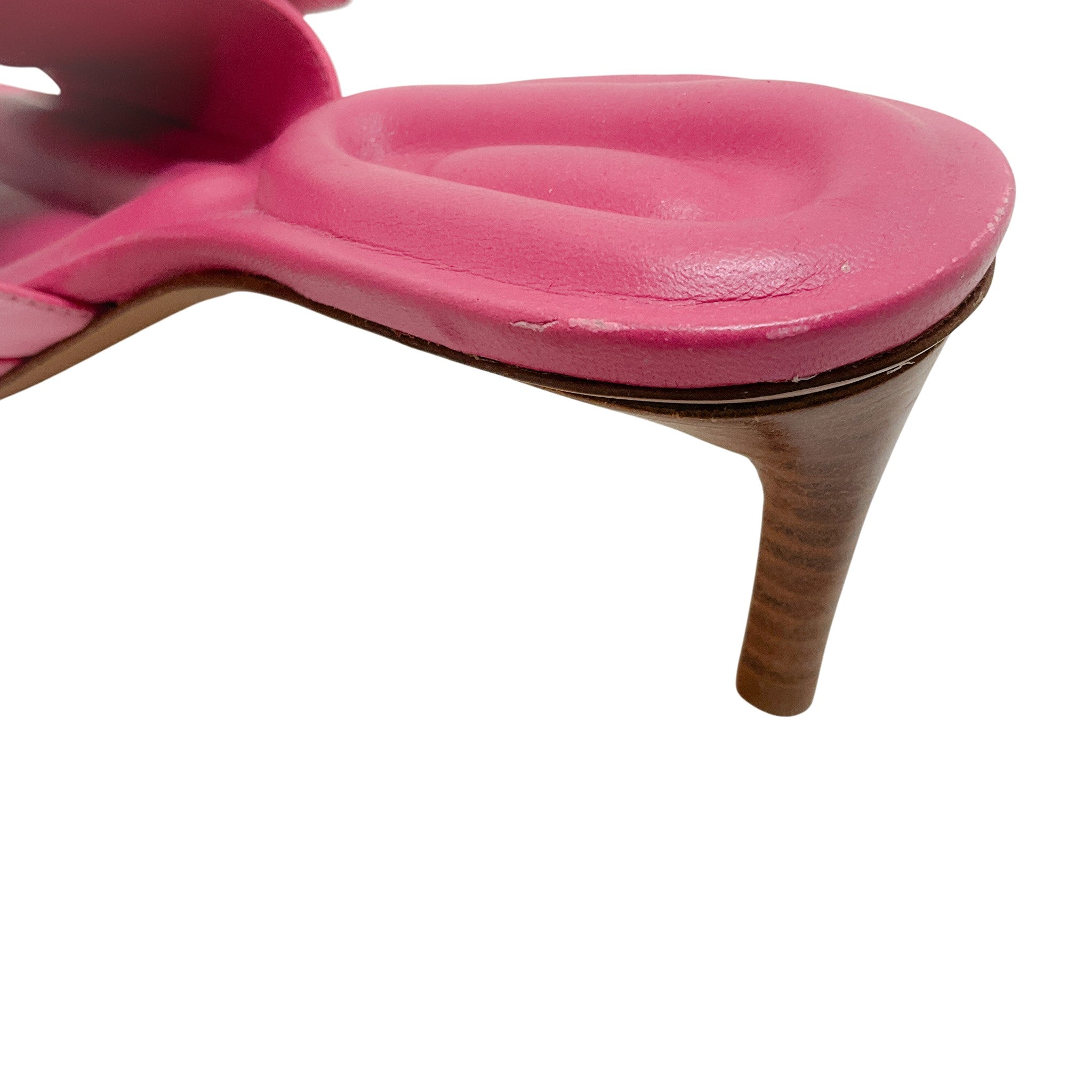 Jacquemus Pink Leather Piscine Heeled Sandals