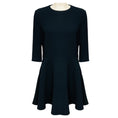 Load image into Gallery viewer, Christian Dior Navy Blue Wool Crepe Flared Dress
