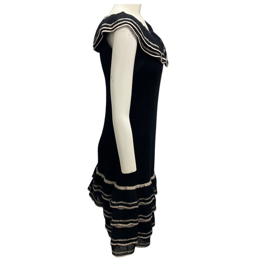 Philosphy di Alberta Ferretti Black / Beige Mohair Knit Dress