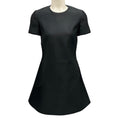 Load image into Gallery viewer, CO Black Short Sleeved Flared Satin Dress
