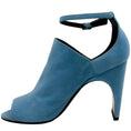 Load image into Gallery viewer, Pierre Hardy Blue Suede Caress Peep Toe Shooties with Ankle Strap
