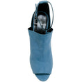 Load image into Gallery viewer, Pierre Hardy Blue Suede Caress Peep Toe Shooties with Ankle Strap
