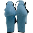 Load image into Gallery viewer, Pierre Hardy Blue Suede Caress Peep Toe Shooties with Ankle Strap
