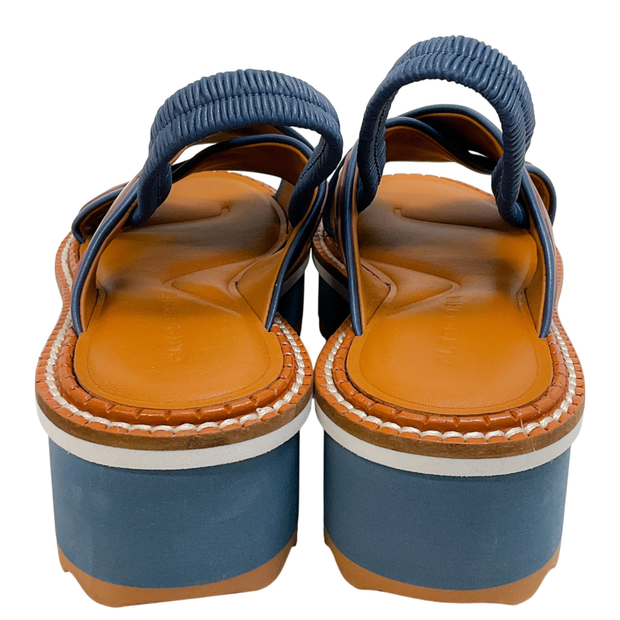 Robert Clergerie Blue / Tan Platform Sandals