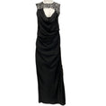 Load image into Gallery viewer, Jonathan Simkhai Black Vea Sleeveless Draped Dress with Lace

