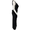 Load image into Gallery viewer, Jonathan Simkhai Black Vea Sleeveless Draped Dress with Lace
