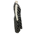 Load image into Gallery viewer, Narciso Rodriguez Black / Grey Striped Sleeveless Midi Dress
