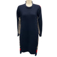 Load image into Gallery viewer, Sacai Navy Blue / White / Red Wool Knit Dress
