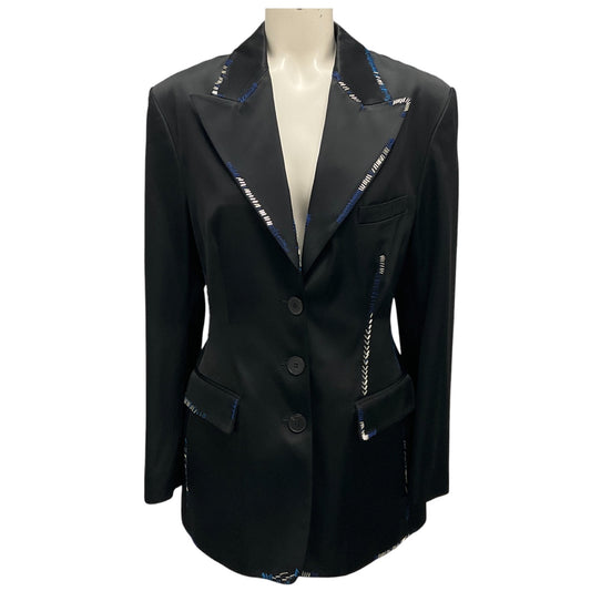 Marni Black 2024 Duchesse Satin Blazer