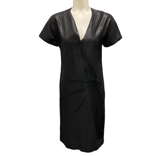 Maison Martin Margiela Black Shimmer Short Sleeved Dress