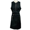 Load image into Gallery viewer, Michael Kors Collection Black Sleeveless Cotton Stretch Dress with Grommet Detail Belt
