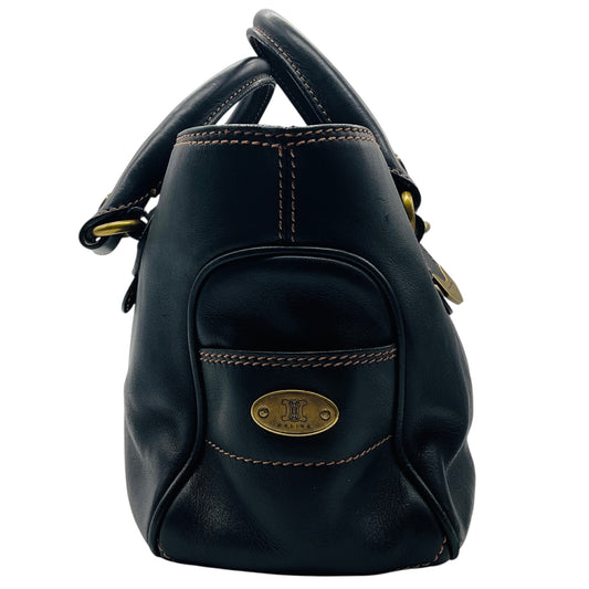 Celine Vintage Black Leather Tote Bag