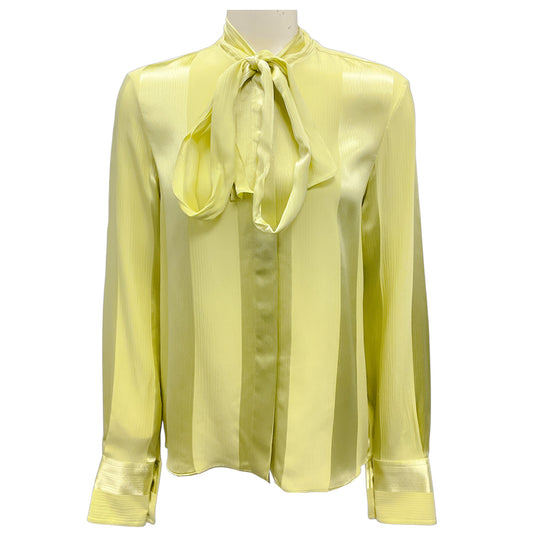 Stella McCartney 2024 Lime Sorbet Tie Shirt