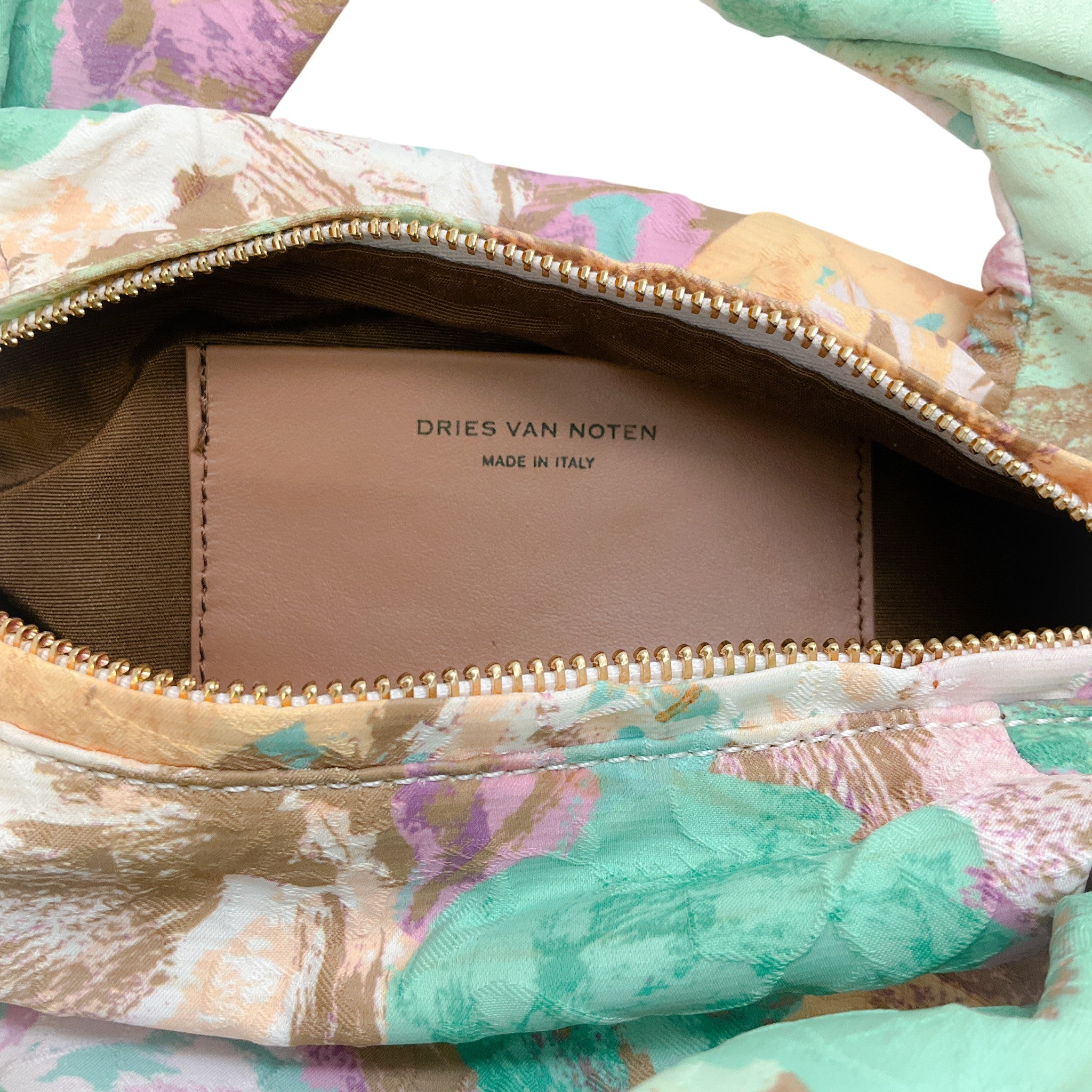Dries van Noten Multi Floral Jacquard Twist Bag