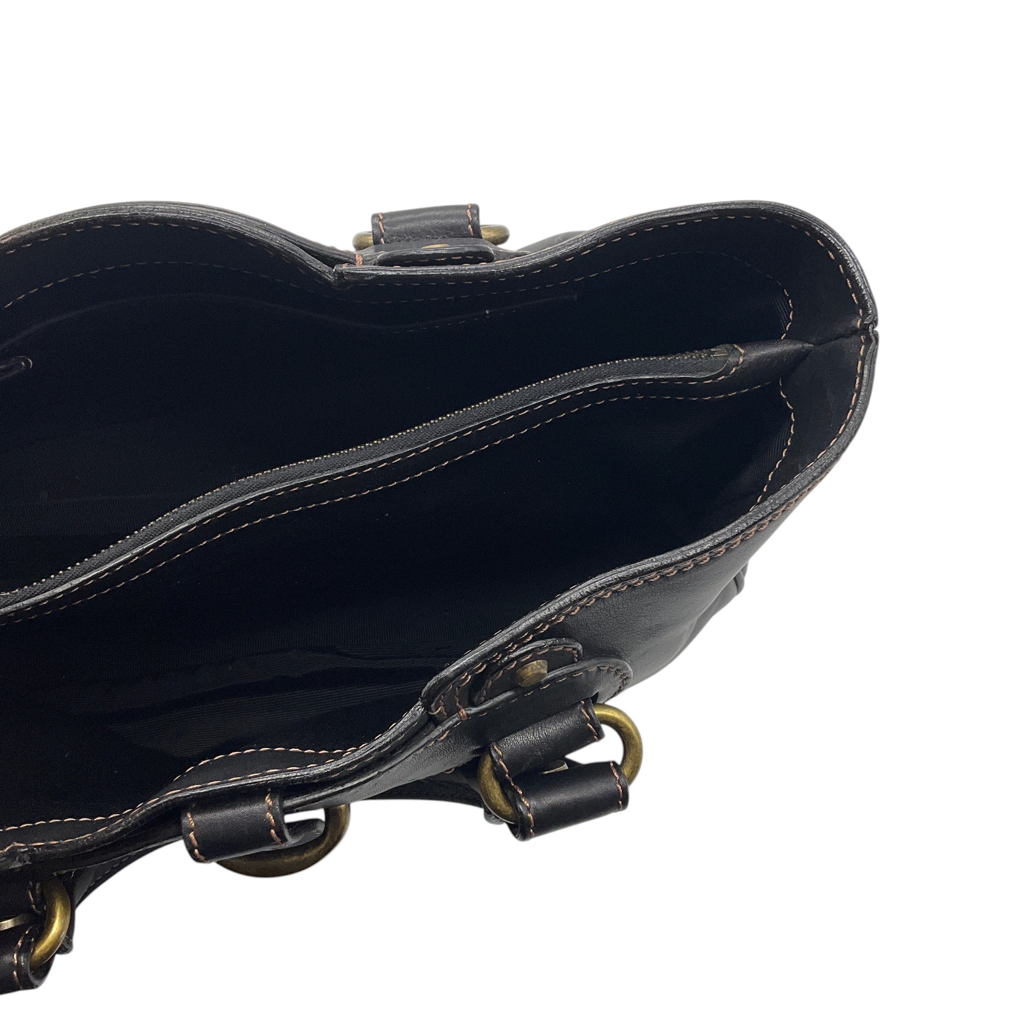 Celine Vintage Black Leather Tote Bag