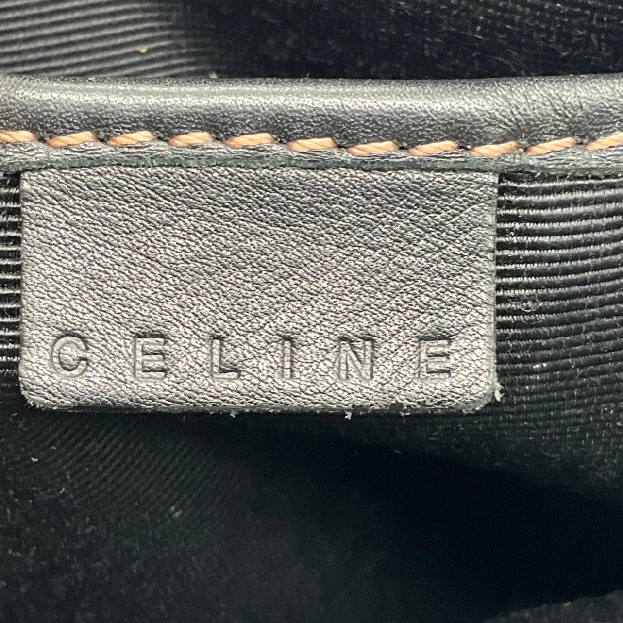 Celine Vintage Black Leather Tote Bag
