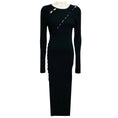 Load image into Gallery viewer, Altuzarra Black Long Sleeved Ribbed Knit Midi Dress
