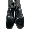 Load image into Gallery viewer, Saint Laurent Black Patent Leather Tall Rhinestone Buckle Boots
