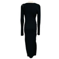 Load image into Gallery viewer, Altuzarra Black Long Sleeved Ribbed Knit Midi Dress
