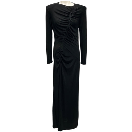 New Arrivals Black Iman in Panthere Noire Black Jersey Fabric Maxi Dress