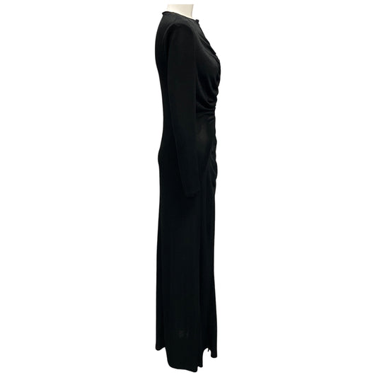 New Arrivals Black Iman in Panthere Noire Black Jersey Fabric Maxi Dress