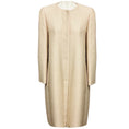 Load image into Gallery viewer, Max Mara Studio Champagne Metallic Textured Satin Jacquard Coat
