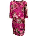 Load image into Gallery viewer, Fuzzi Magenta Leopard Palm Dress
