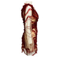 Load image into Gallery viewer, Jenny Packham Garnet Red / Nude Embellished Mesh Tulle Cocktail Dress
