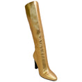 Load image into Gallery viewer, Saint Laurent Gold Python Embossed Boots

