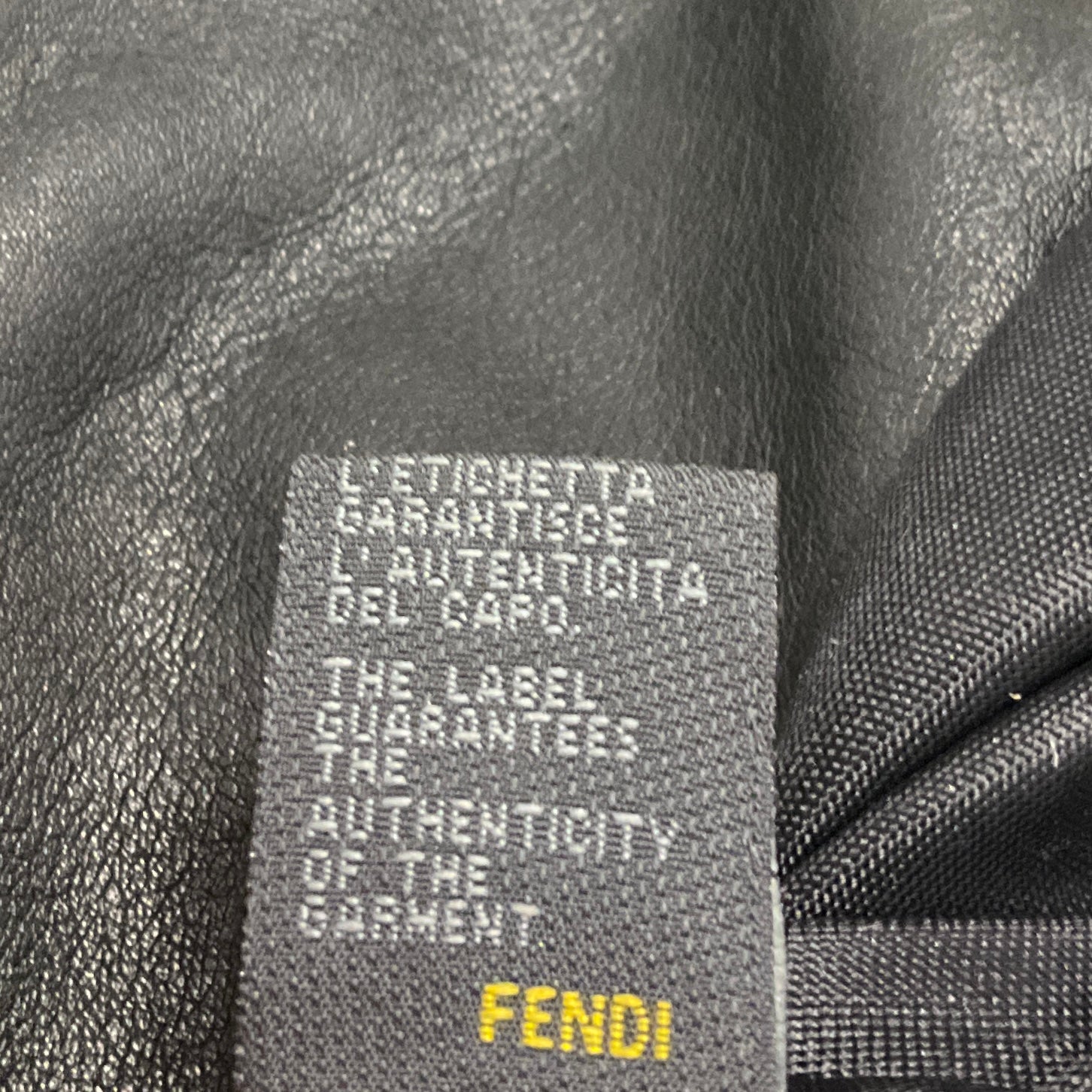 Fendi Vintage Black Leather Hobo Bag with Gold Hardware