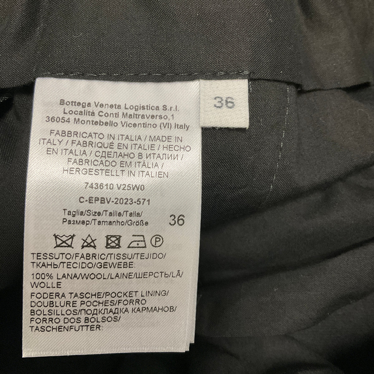 Bottega Veneta Black Wool Relaxed Fit Pants