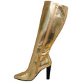 Load image into Gallery viewer, Saint Laurent Gold Python Embossed Boots
