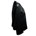 Load image into Gallery viewer, Akris Punto Black Zip Front Perforated Lamb Nappa Leather Jacket
