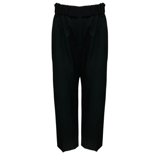 Bottega Veneta Black Wool Relaxed Fit Pants