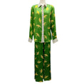 Load image into Gallery viewer, Dries Van Noten Green / Yellow Printed Silk Two-Piece Set
