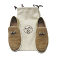 Load image into Gallery viewer, Hermes Beige Sable Mocassin Femme Jour Chevre Velours Nappa Loafers
