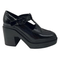 Load image into Gallery viewer, Robert Clergerie Black Shiny Leather Chunky Platform Oxford Heels
