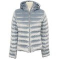 Load image into Gallery viewer, Moncler Light Blue Velour Hooded Puffer Jacket

