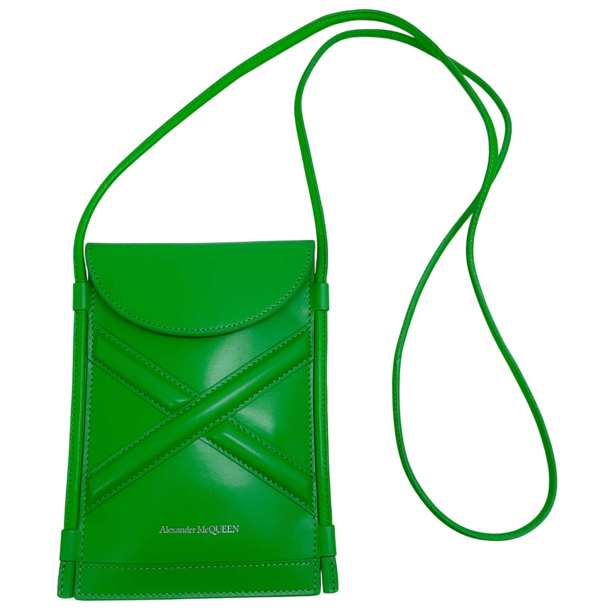 Alexander McQueen Green The Curve Micro Crossbody Bag
