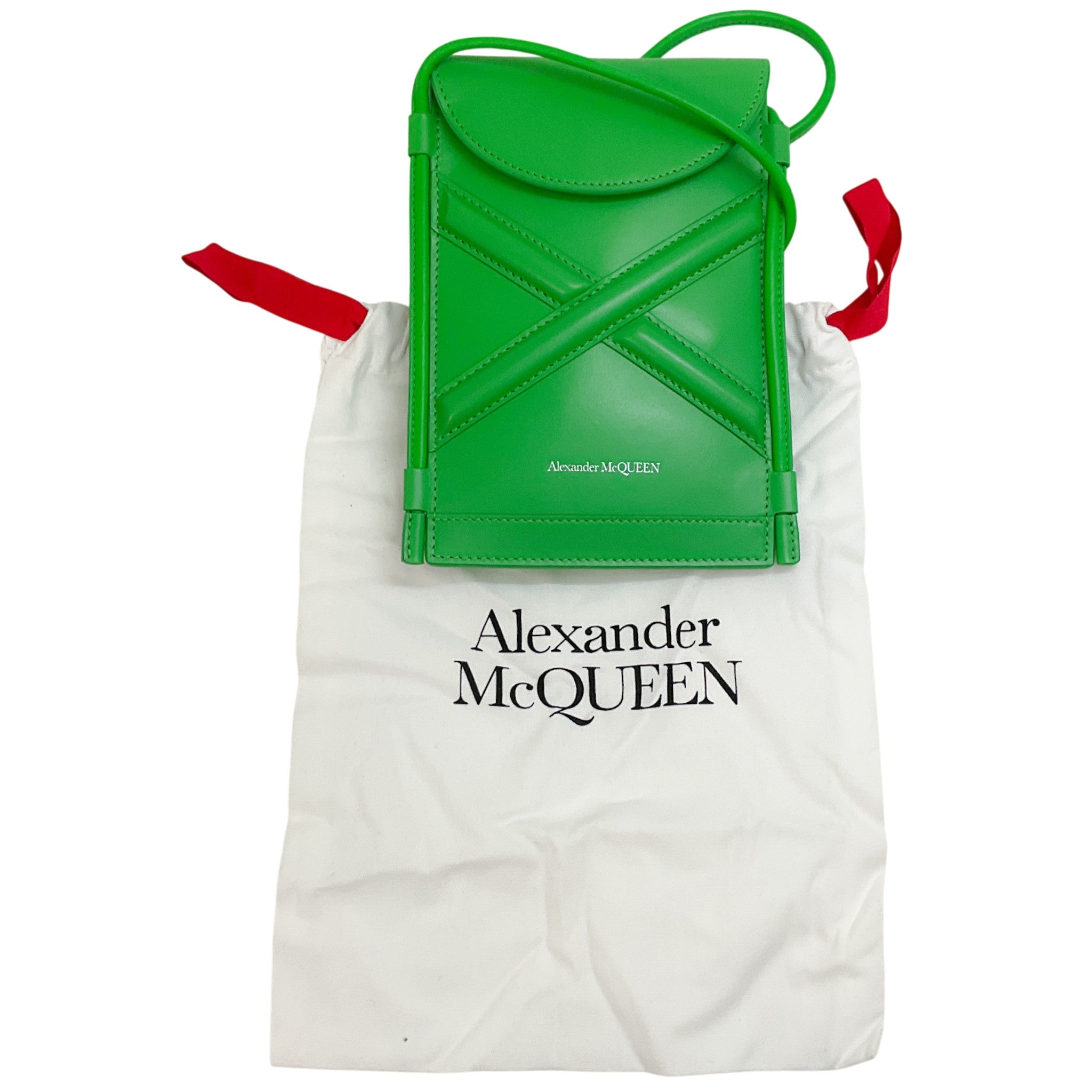 Alexander McQueen Green The Curve Micro Crossbody Bag