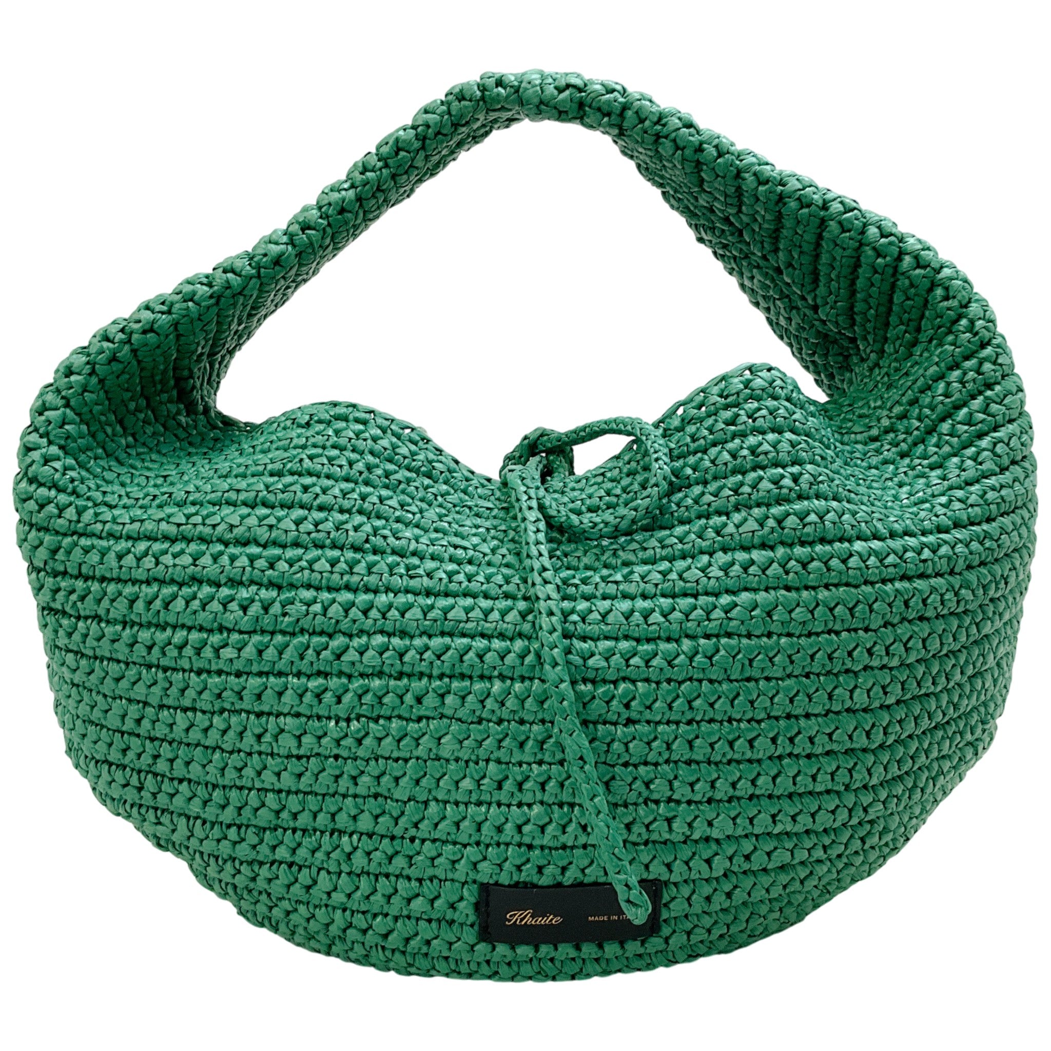 Khaite Green Raffia Medium Olivia Hobo Bag
