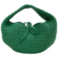 Load image into Gallery viewer, Khaite Green Raffia Medium Olivia Hobo Bag
