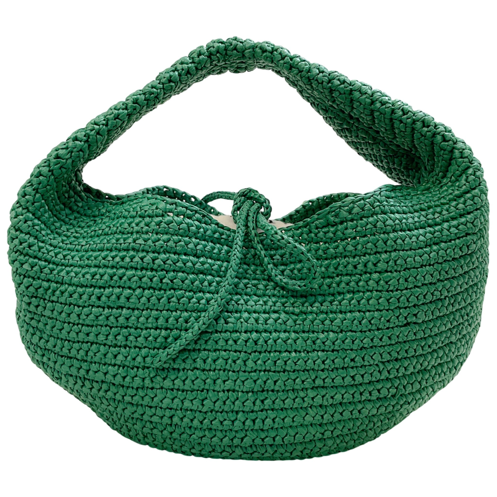 Khaite Green Raffia Medium Olivia Hobo Bag