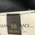 Load image into Gallery viewer, Versace Navy Blue / Black Long Sleeved Button Front Shirtdress Midi Dress with Medusa Button
