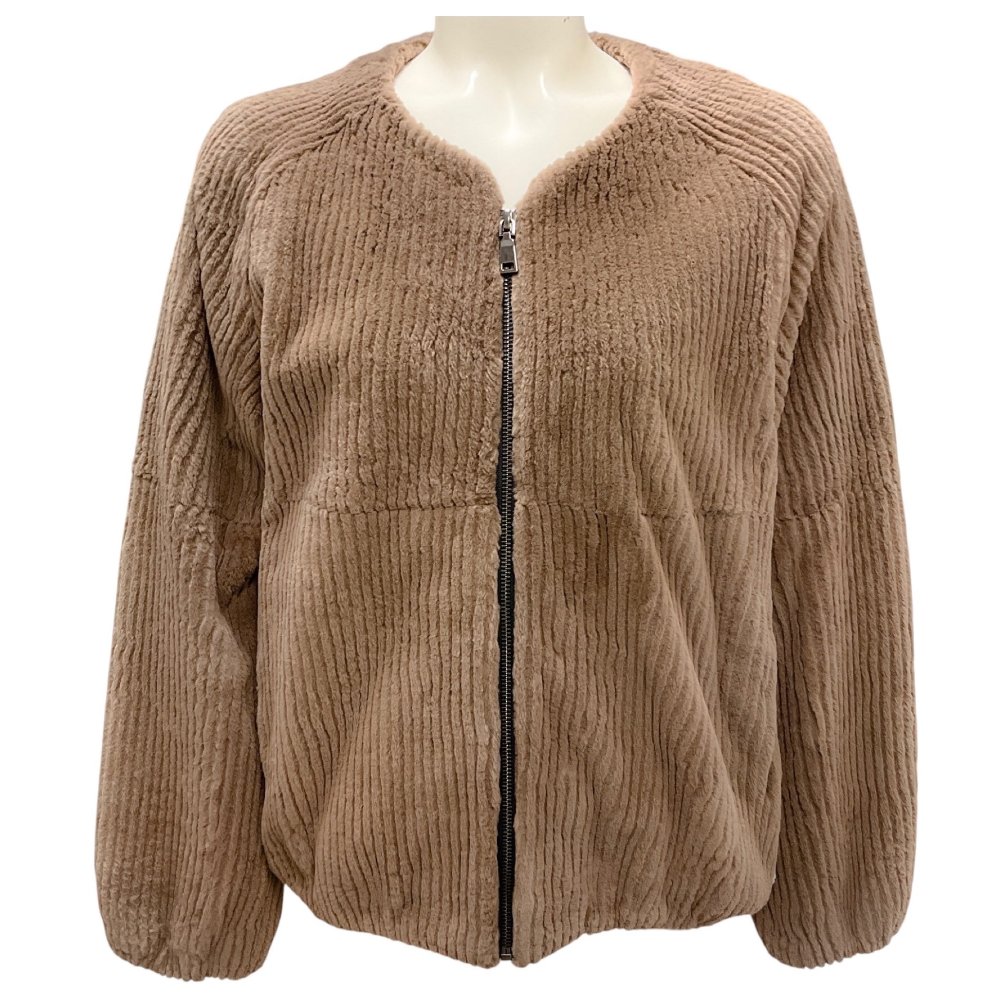 Fleurette Prairie Rabbit Fur Full Zip Jacket