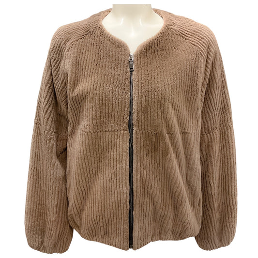 Fleurette Prairie Rabbit Fur Full Zip Jacket